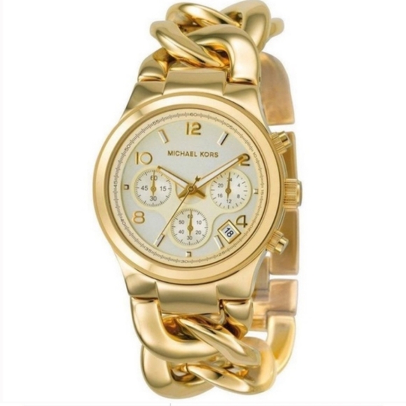 Michael Kors Runway Twist Watch in Gold - Picture 3 of 4